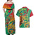 Guyana Republic Day Couples Matching Off Shoulder Maxi Dress and Hawaiian Shirt Happy Mashramani 55th Anniversary