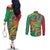 Guyana Republic Day Couples Matching Off The Shoulder Long Sleeve Dress and Long Sleeve Button Shirt Happy Mashramani 55th Anniversary