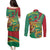 Guyana Republic Day Couples Matching Puletasi and Long Sleeve Button Shirt Happy Mashramani 55th Anniversary