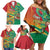 Guyana Republic Day Family Matching Off Shoulder Short Dress and Hawaiian Shirt Happy Mashramani 55th Anniversary