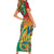 Guyana Republic Day Short Sleeve Bodycon Dress Happy Mashramani 55th Anniversary - Wonder Print Shop