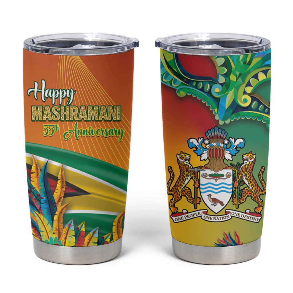 Guyana Republic Day Tumbler Cup Happy Mashramani 55th Anniversary - Wonder Print Shop