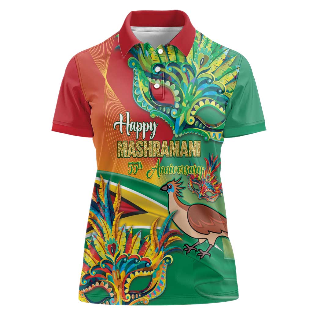 Guyana Republic Day Women Polo Shirt Happy Mashramani 55th Anniversary - Wonder Print Shop