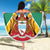 Personalized Guyana Coat Of Arms Beach Blanket Flag Color