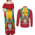 Personalized Guyana Coat Of Arms Couples Matching Off Shoulder Maxi Dress and Long Sleeve Button Shirt Flag Color