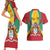 Personalized Guyana Coat Of Arms Couples Matching Short Sleeve Bodycon Dress and Hawaiian Shirt Flag Color