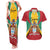 Personalized Guyana Coat Of Arms Couples Matching Tank Maxi Dress and Hawaiian Shirt Flag Color