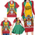 Personalized Guyana Coat Of Arms Family Matching Long Sleeve Bodycon Dress and Hawaiian Shirt Flag Color