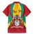 Personalized Guyana Coat Of Arms Family Matching Mermaid Dress and Hawaiian Shirt Flag Color