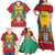 Personalized Guyana Coat Of Arms Family Matching Off Shoulder Maxi Dress and Hawaiian Shirt Flag Color