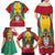 Personalized Guyana Coat Of Arms Family Matching Off Shoulder Maxi Dress and Hawaiian Shirt Flag Color