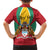 Personalized Guyana Coat Of Arms Family Matching Short Sleeve Bodycon Dress and Hawaiian Shirt Flag Color