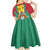 Personalized Guyana Coat Of Arms Kid Short Sleeve Dress Flag Color