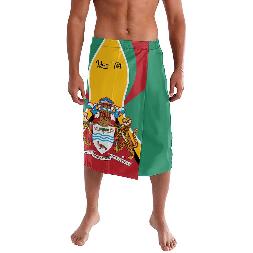 Personalized Guyana Coat Of Arms Lavalava Flag Color