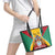 Personalized Guyana Coat Of Arms Leather Tote Bag Flag Color