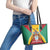 Personalized Guyana Coat Of Arms Leather Tote Bag Flag Color