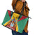 Personalized Guyana Coat Of Arms Leather Tote Bag Flag Color