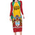 Personalized Guyana Coat Of Arms Long Sleeve Bodycon Dress Flag Color