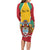 Personalized Guyana Coat Of Arms Long Sleeve Bodycon Dress Flag Color