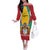 Personalized Guyana Coat Of Arms Off The Shoulder Long Sleeve Dress Flag Color