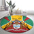 Personalized Guyana Coat Of Arms Round Carpet Flag Color - Wonder Print Shop