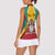 Personalized Guyana Coat Of Arms Women Sleeveless Polo Shirt Flag Color - Wonder Print Shop