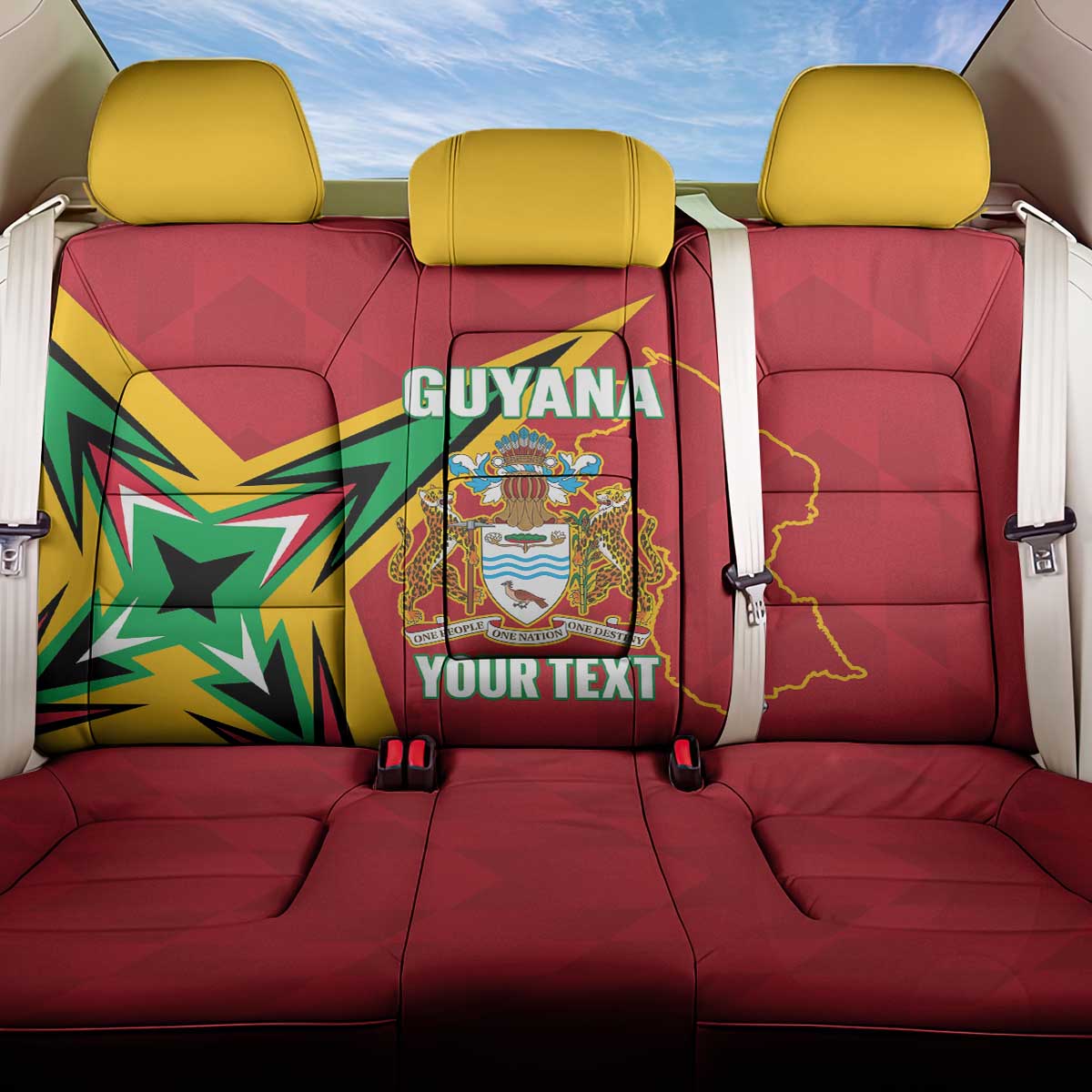 Custom Guyana Cricket Back Car Seat Cover Go Champions Amazon Warriors