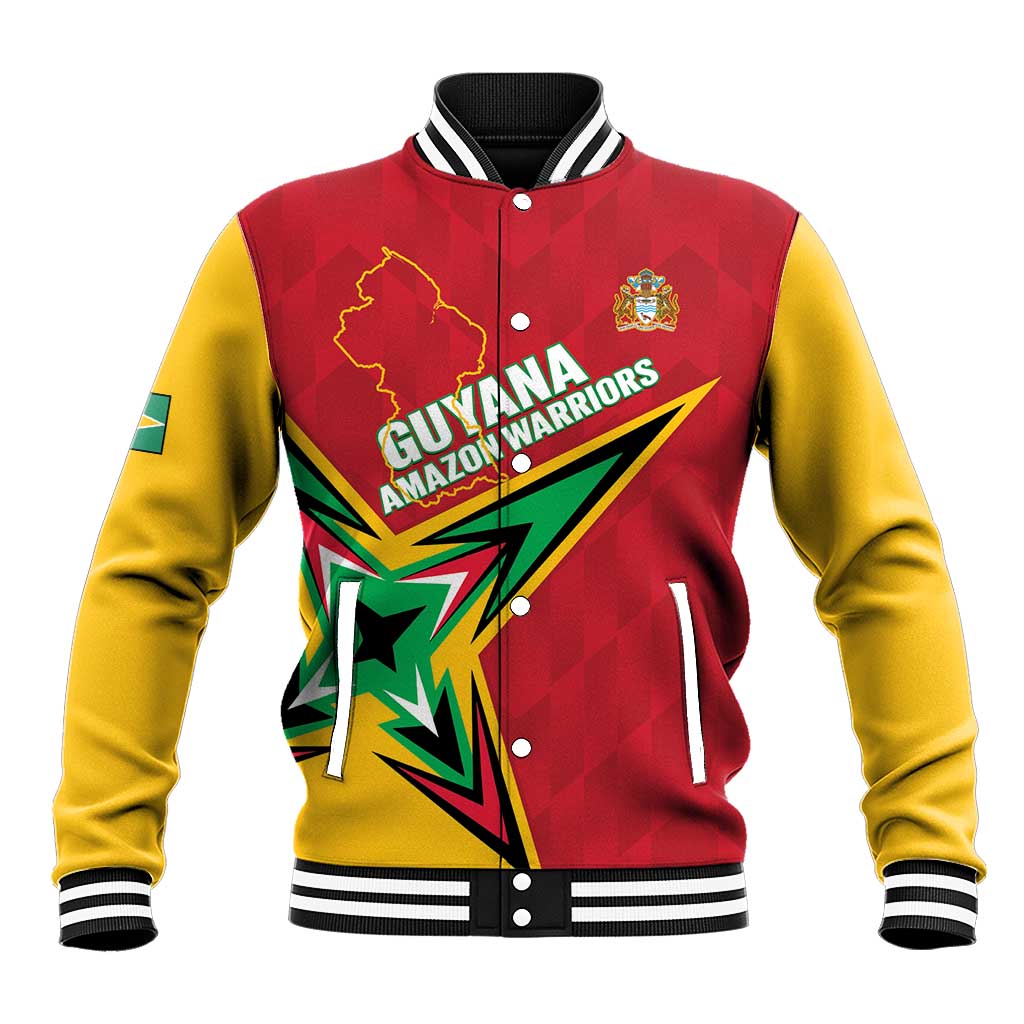 Custom Guyana Cricket Baseball Jacket Go Champions Amazon Warriors