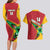 Custom Guyana Cricket Couples Matching Long Sleeve Bodycon Dress and Hawaiian Shirt Go Champions Amazon Warriors