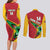 Custom Guyana Cricket Couples Matching Long Sleeve Bodycon Dress and Long Sleeve Button Shirt Go Champions Amazon Warriors