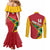 Custom Guyana Cricket Couples Matching Mermaid Dress and Long Sleeve Button Shirt Go Champions Amazon Warriors