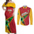 Custom Guyana Cricket Couples Matching Off Shoulder Maxi Dress and Long Sleeve Button Shirt Go Champions Amazon Warriors