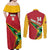 Custom Guyana Cricket Couples Matching Off Shoulder Maxi Dress and Long Sleeve Button Shirt Go Champions Amazon Warriors