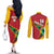 Custom Guyana Cricket Couples Matching Off The Shoulder Long Sleeve Dress and Long Sleeve Button Shirt Go Champions Amazon Warriors