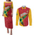 Custom Guyana Cricket Couples Matching Puletasi and Long Sleeve Button Shirt Go Champions Amazon Warriors