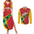 Custom Guyana Cricket Couples Matching Summer Maxi Dress and Long Sleeve Button Shirt Go Champions Amazon Warriors