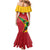 Custom Guyana Cricket Family Matching Mermaid Dress and Hawaiian Shirt Go Champions Amazon Warriors