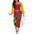 Custom Guyana Cricket Family Matching Off The Shoulder Long Sleeve Dress and Hawaiian Shirt Go Champions Amazon Warriors