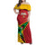 Custom Guyana Cricket Family Matching Off Shoulder Maxi Dress and Hawaiian Shirt Go Champions Amazon Warriors