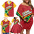 Custom Guyana Cricket Family Matching Off Shoulder Short Dress and Hawaiian Shirt Go Champions Amazon Warriors