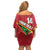 Custom Guyana Cricket Family Matching Off Shoulder Short Dress and Hawaiian Shirt Go Champions Amazon Warriors