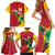 Custom Guyana Cricket Family Matching Short Sleeve Bodycon Dress and Hawaiian Shirt Go Champions Amazon Warriors