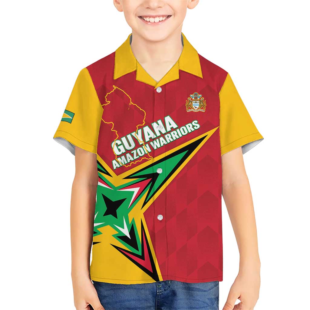 Custom Guyana Cricket Kid Hawaiian Shirt Go Champions Amazon Warriors