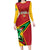 Custom Guyana Cricket Long Sleeve Bodycon Dress Go Champions Amazon Warriors