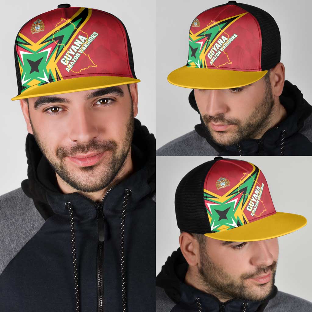 Guyana Cricket Mesh Trucker Cap Go Champions Amazon Warriors - Wonder Print Shop