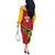 Custom Guyana Cricket Off The Shoulder Long Sleeve Dress Go Champions Amazon Warriors