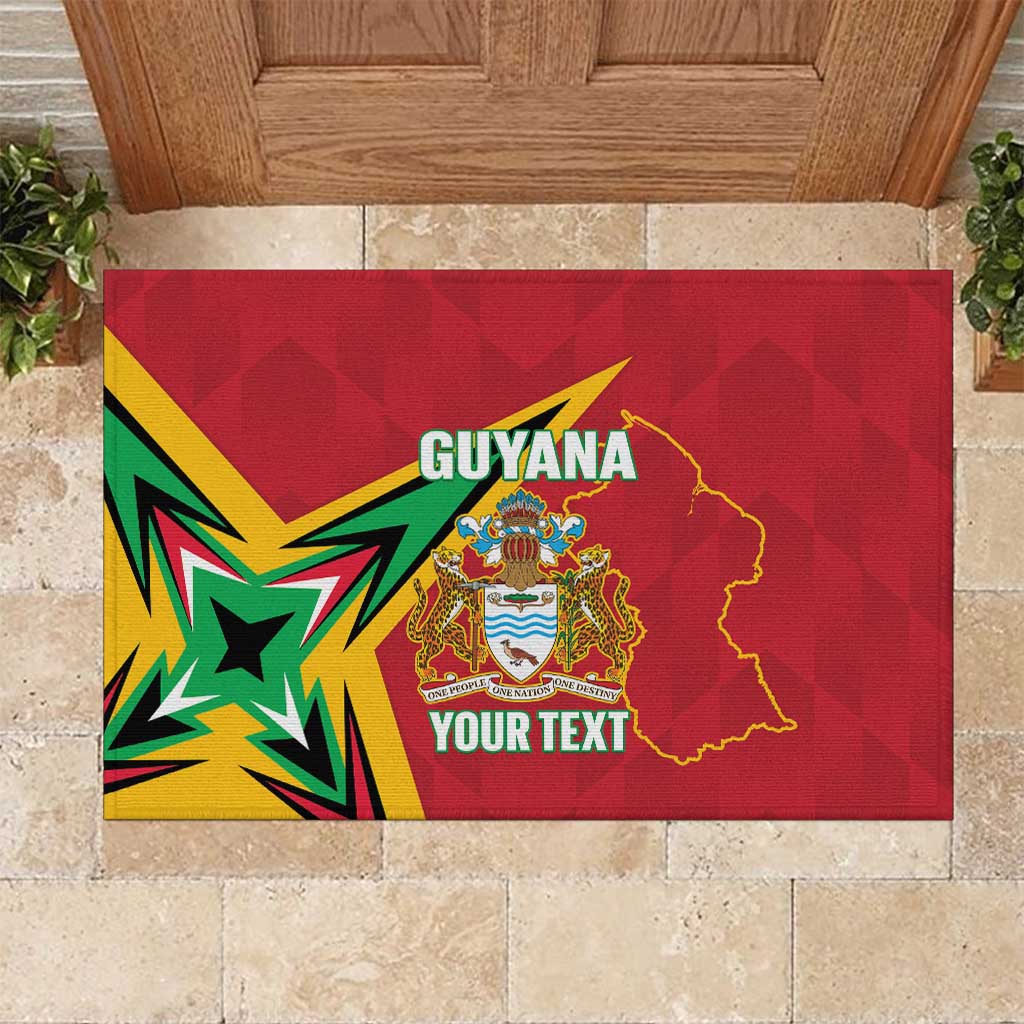 Custom Guyana Cricket Rubber Doormat Go Champions Amazon Warriors - Wonder Print Shop