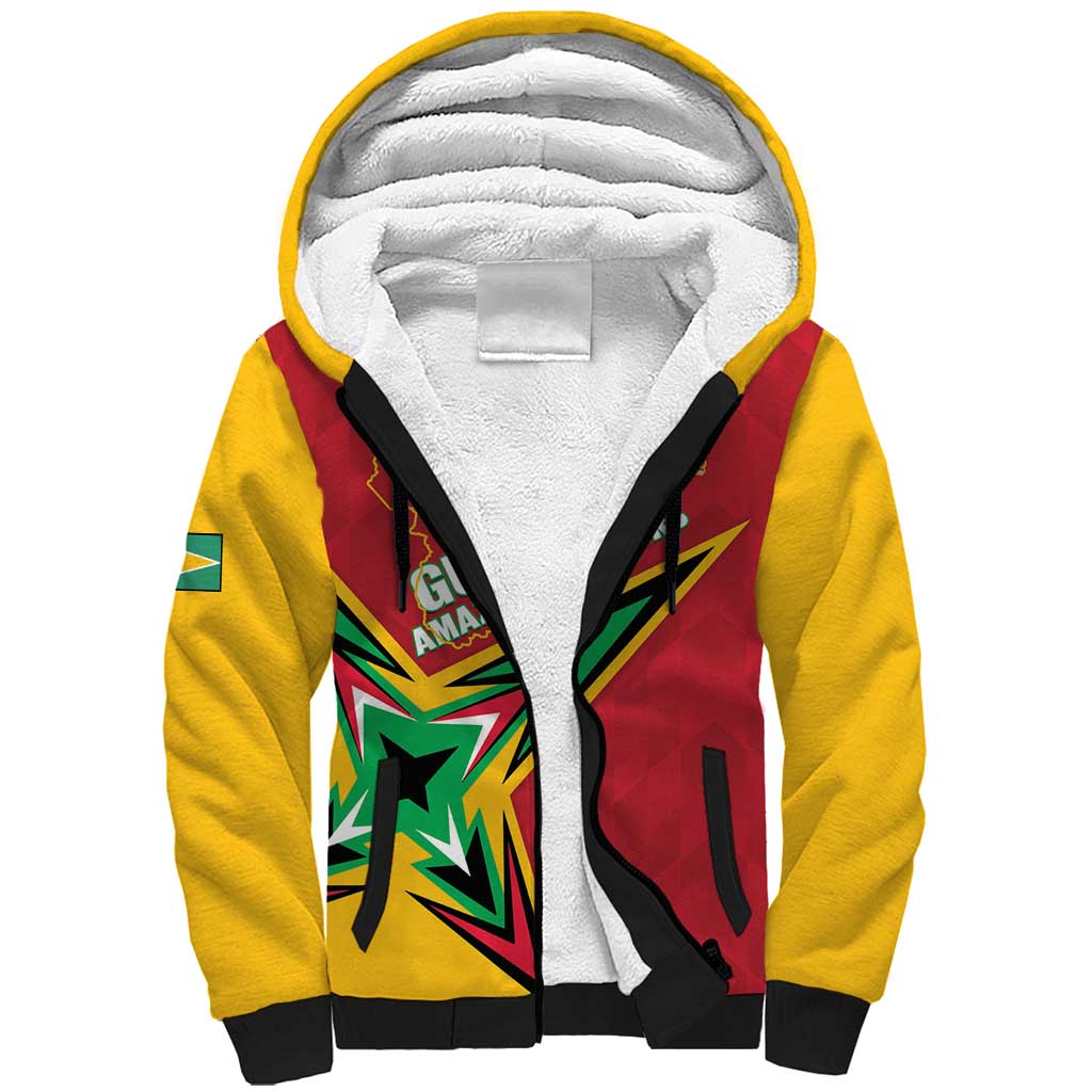 Custom Guyana Cricket Sherpa Hoodie Go Champions Amazon Warriors - Wonder Print Shop