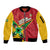 Custom Guyana Cricket Sleeve Zip Bomber Jacket Go Champions Amazon Warriors - Wonder Print Shop