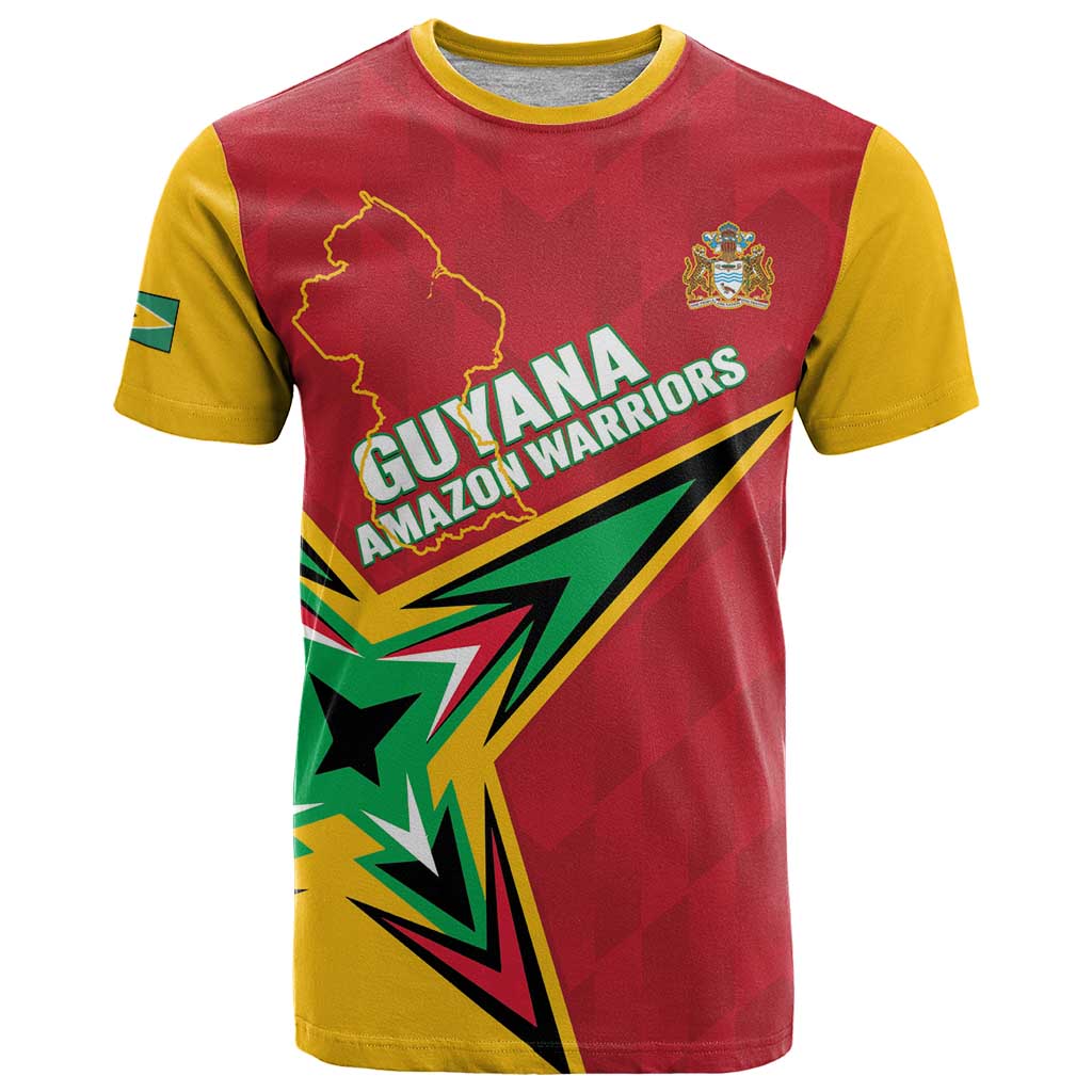 Custom Guyana Cricket T Shirt Go Champions Amazon Warriors - Wonder Print Shop